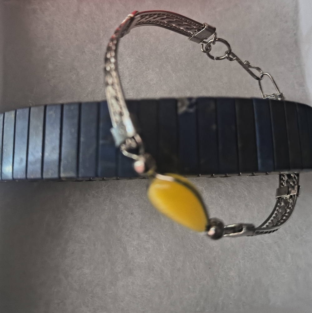 Sterling Silver And Stone Made Peru and Genuine Lapis .
